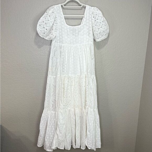 NEW Spell and the Gypsy Lottie Gown with Slip White Eyelet Lace Small - Picture 8 of 15